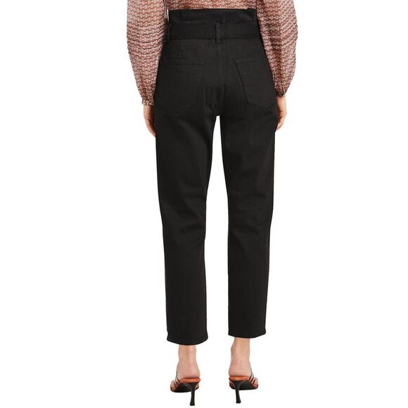 Frame Womens Paperbag Waist Pegged Jeans 23 Film Noir - NTW $265 - Picture 3 of 5